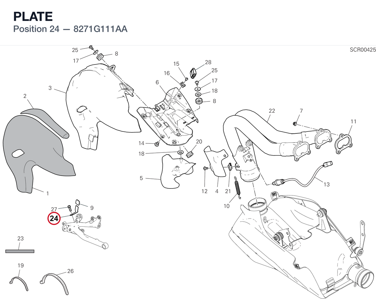 PLATE 8271G111AA diagram position