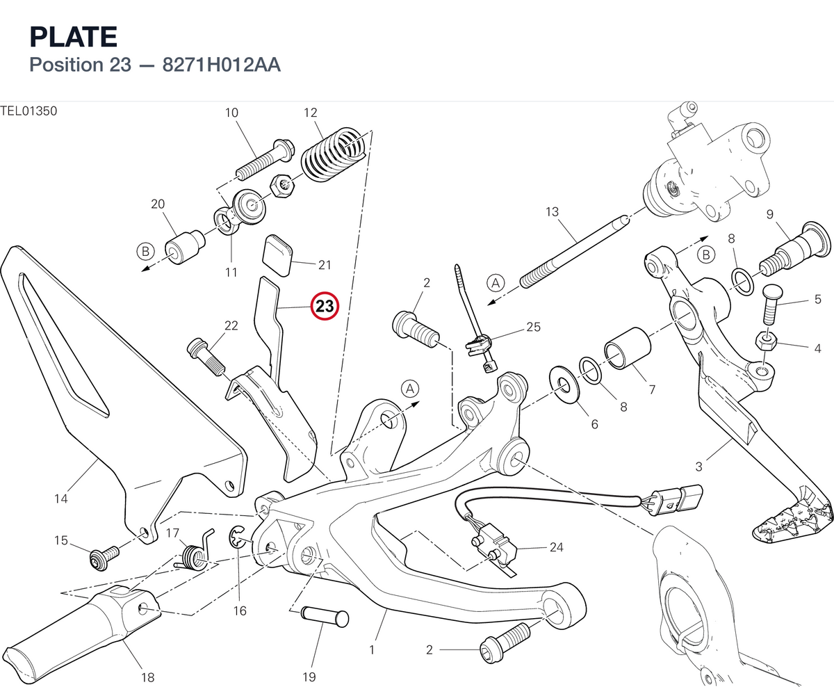 PLATE 8271H012AA diagram position