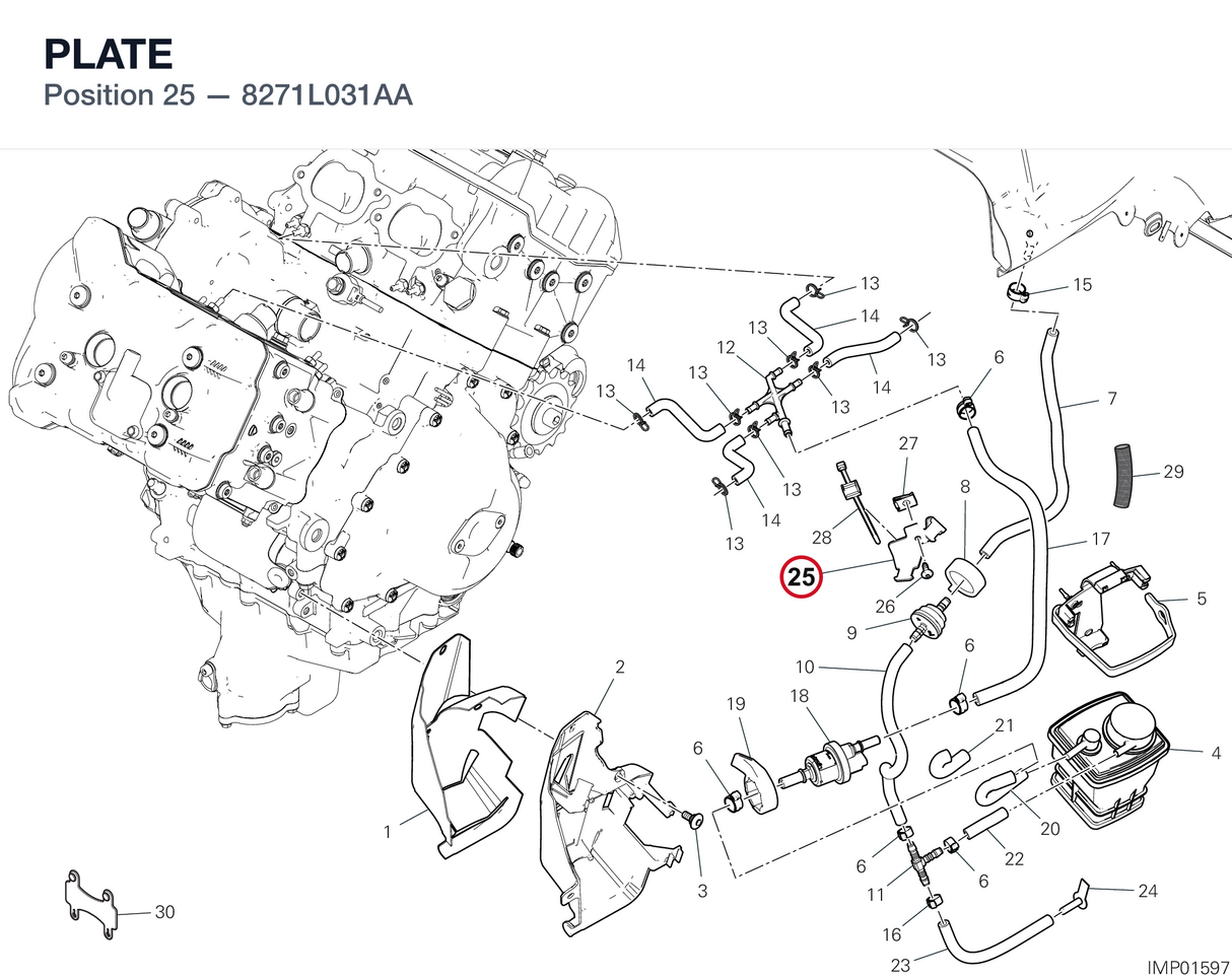 PLATE 8271L031AA diagram position