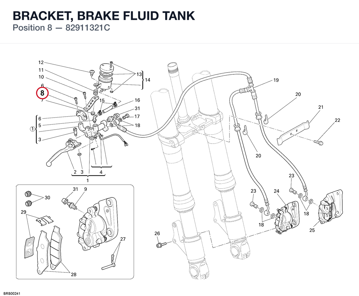 BRACKET, BRAKE FLUID TANK