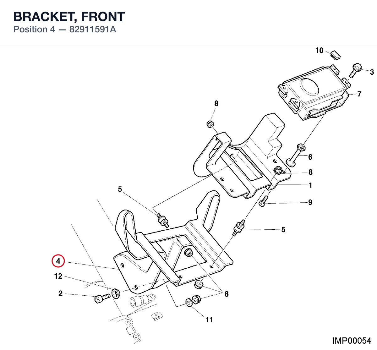 BRACKET, FRONT