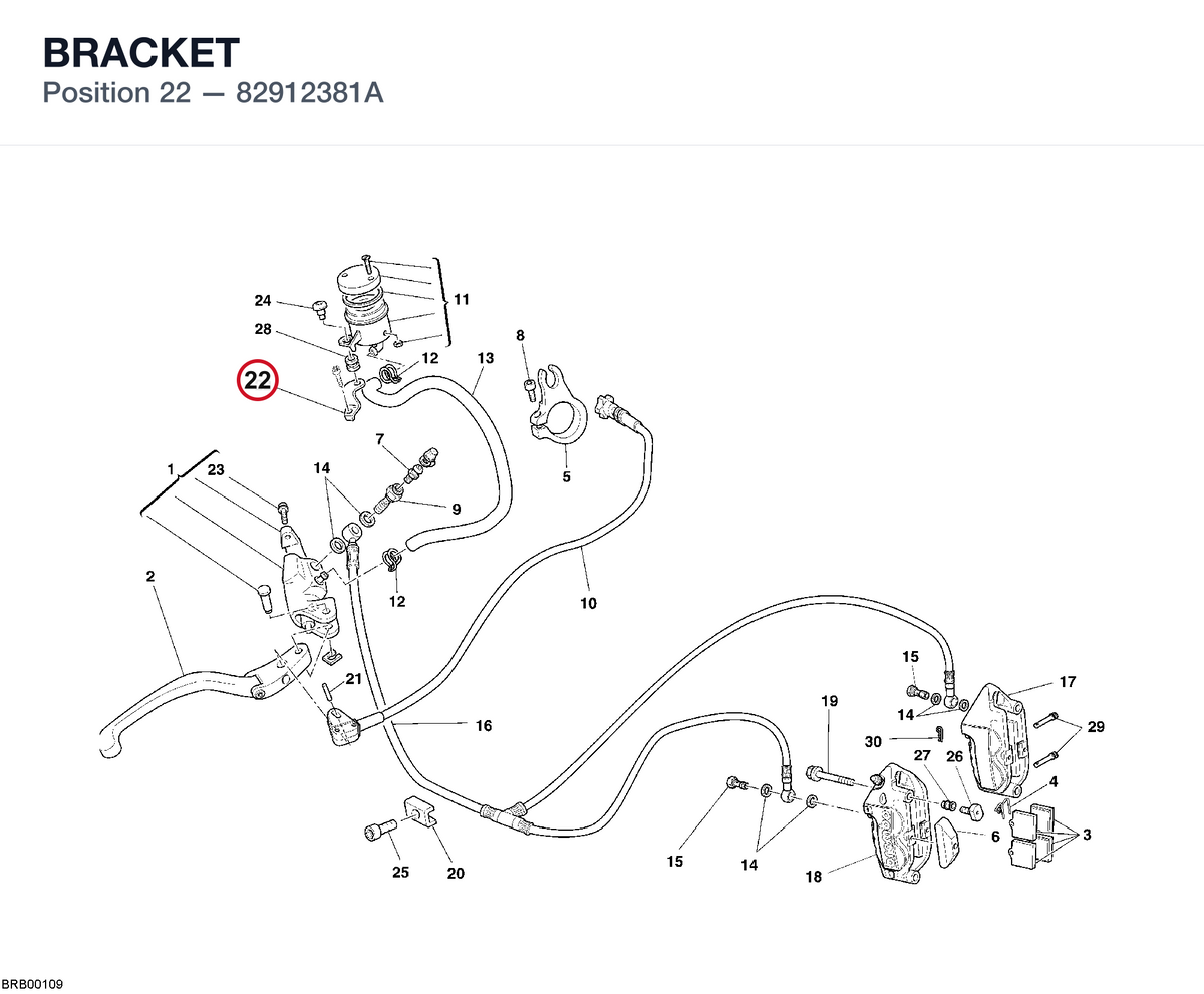 BRACKET 82912381A diagram position