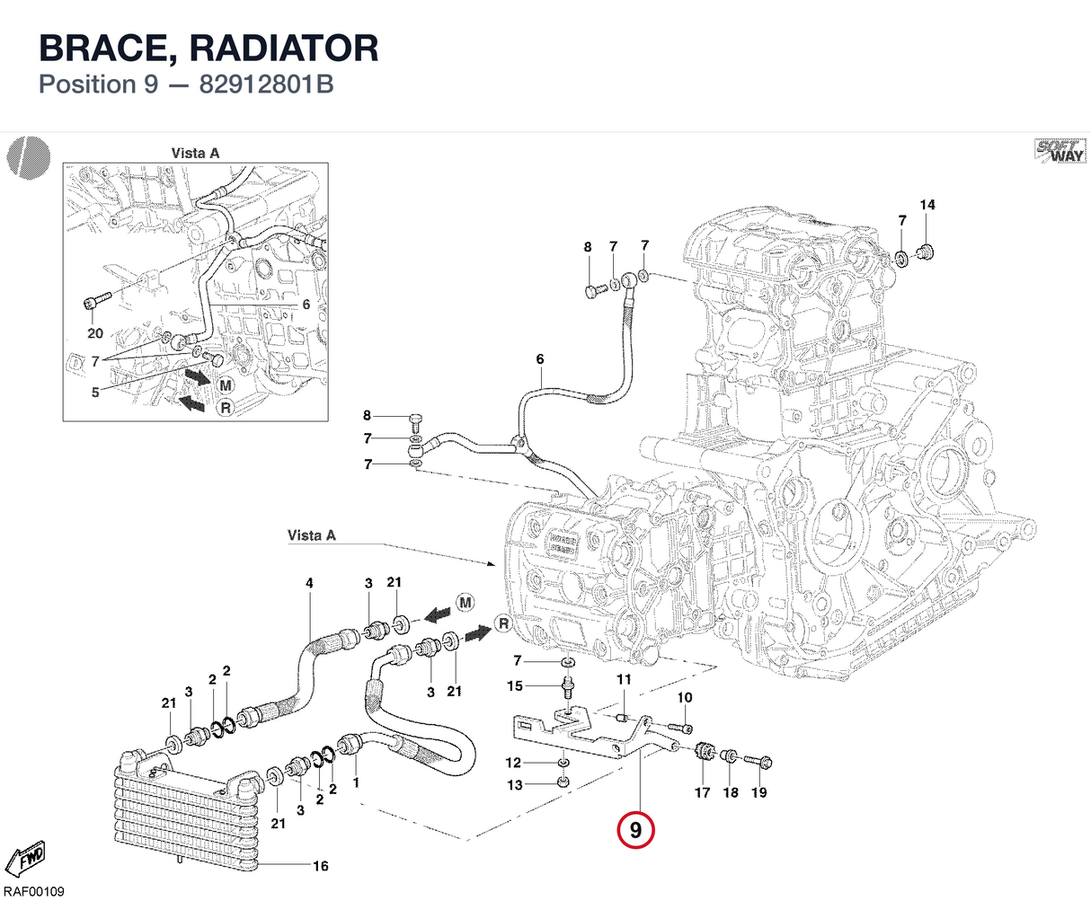 BRACE, RADIATOR