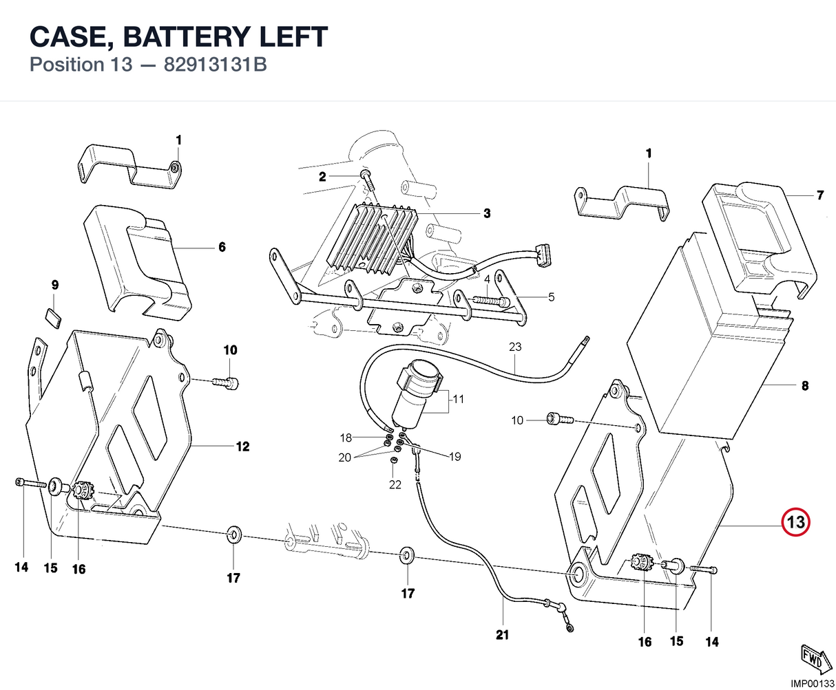 CASE, BATTERY LEFT