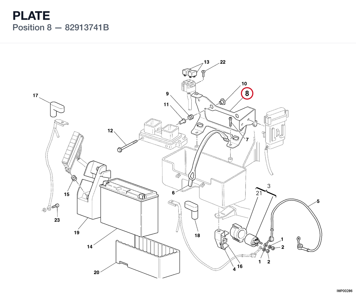 PLATE 82913741B diagram position