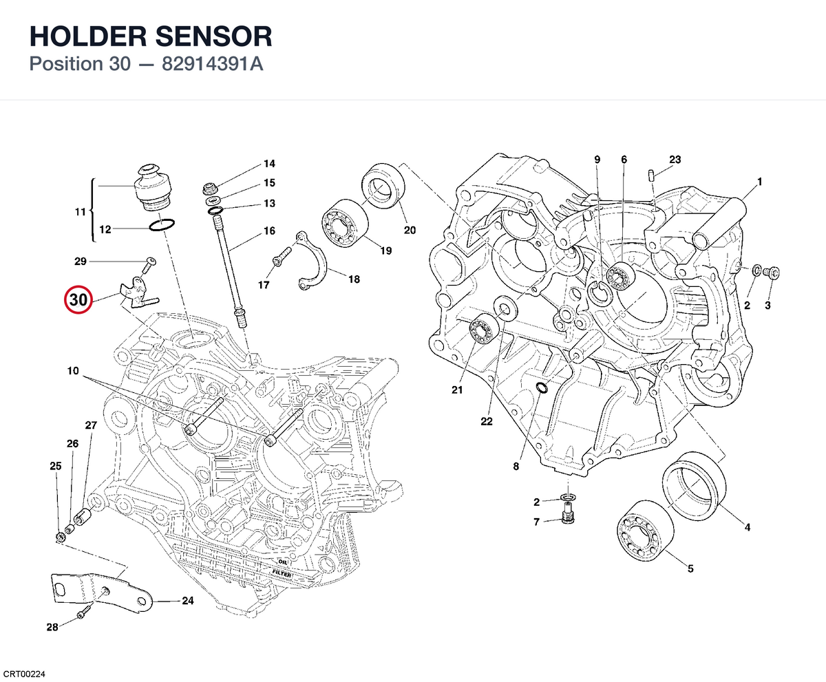HOLDER SENSOR 82914391A diagram position