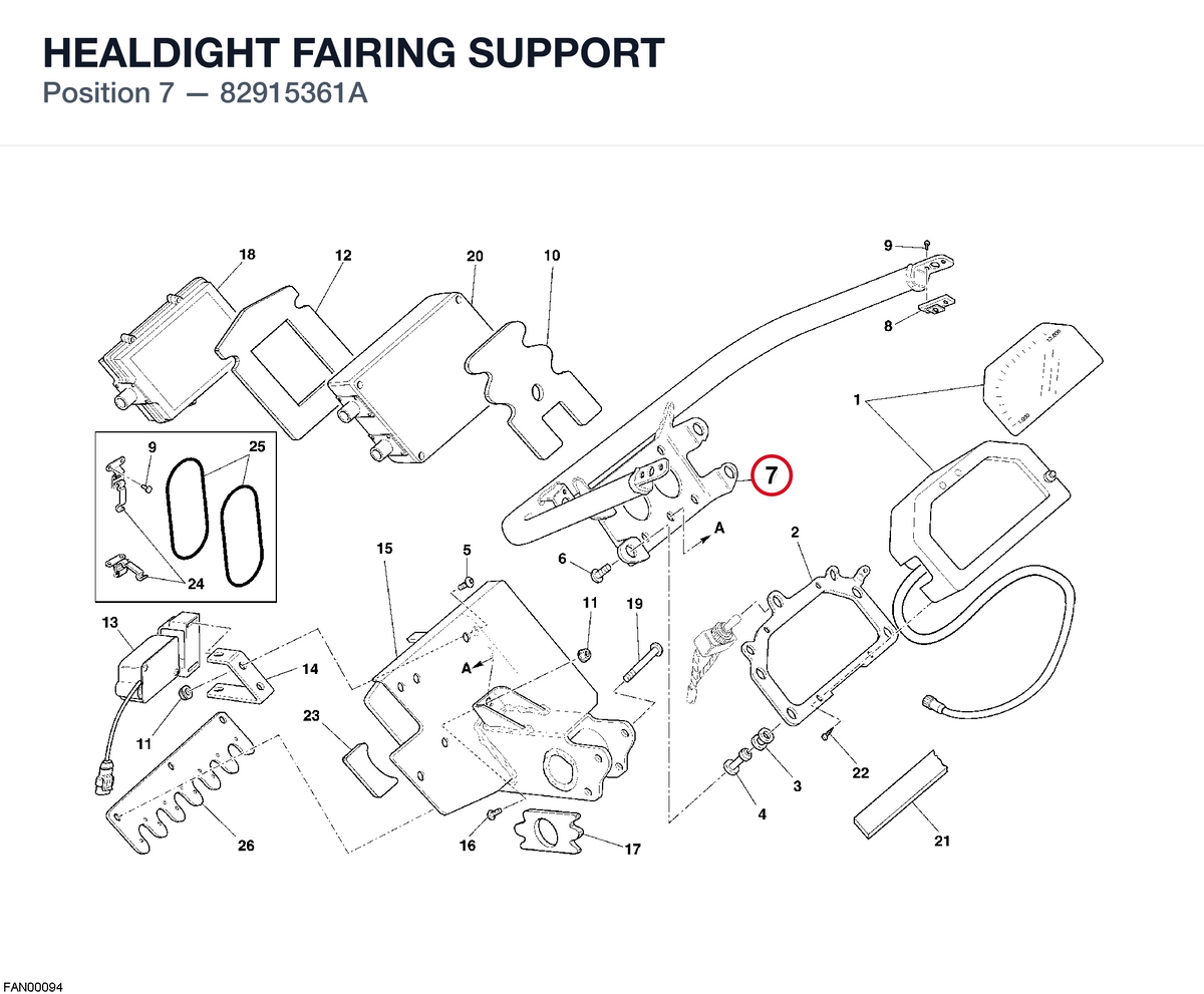 HEALDIGHT FAIRING SUPPORT