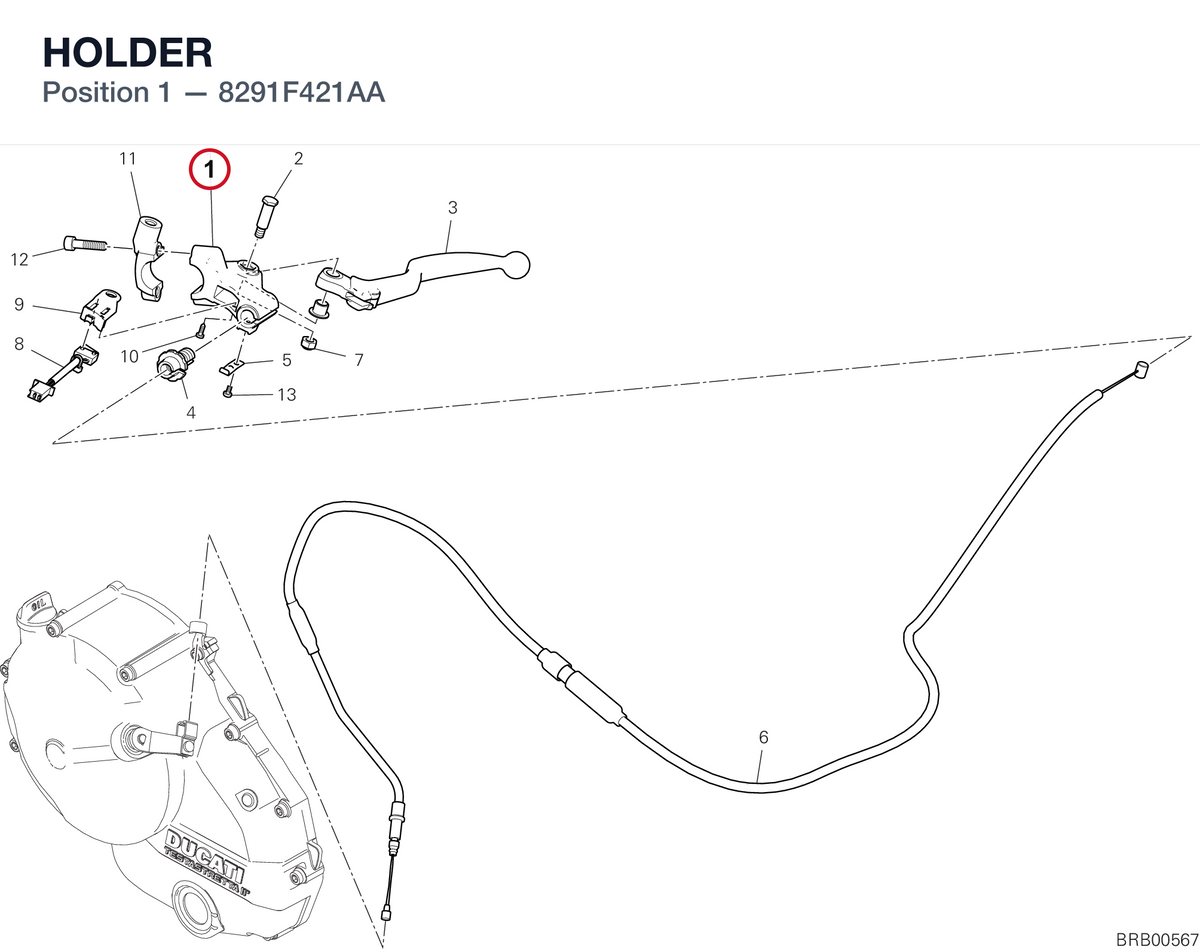 HOLDER 8291F421AA diagram position