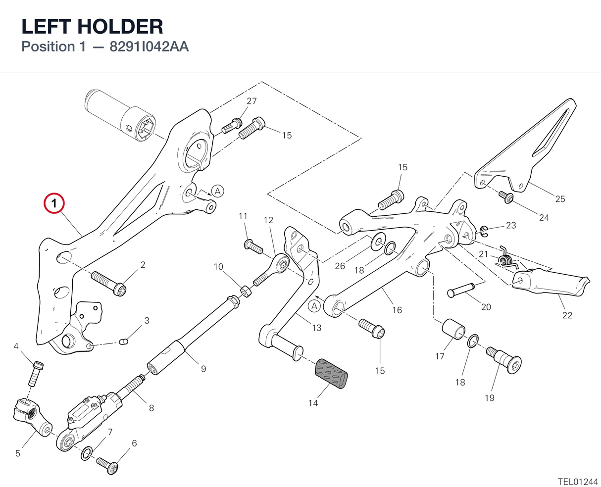 LEFT HOLDER 8291I042AA diagram position