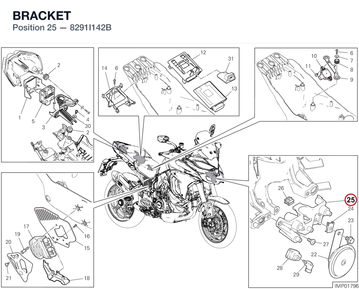 BRACKET 8291I142B diagram position