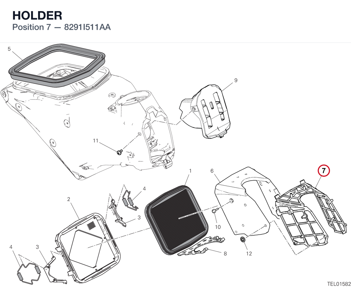 HOLDER 8291I511AA diagram position