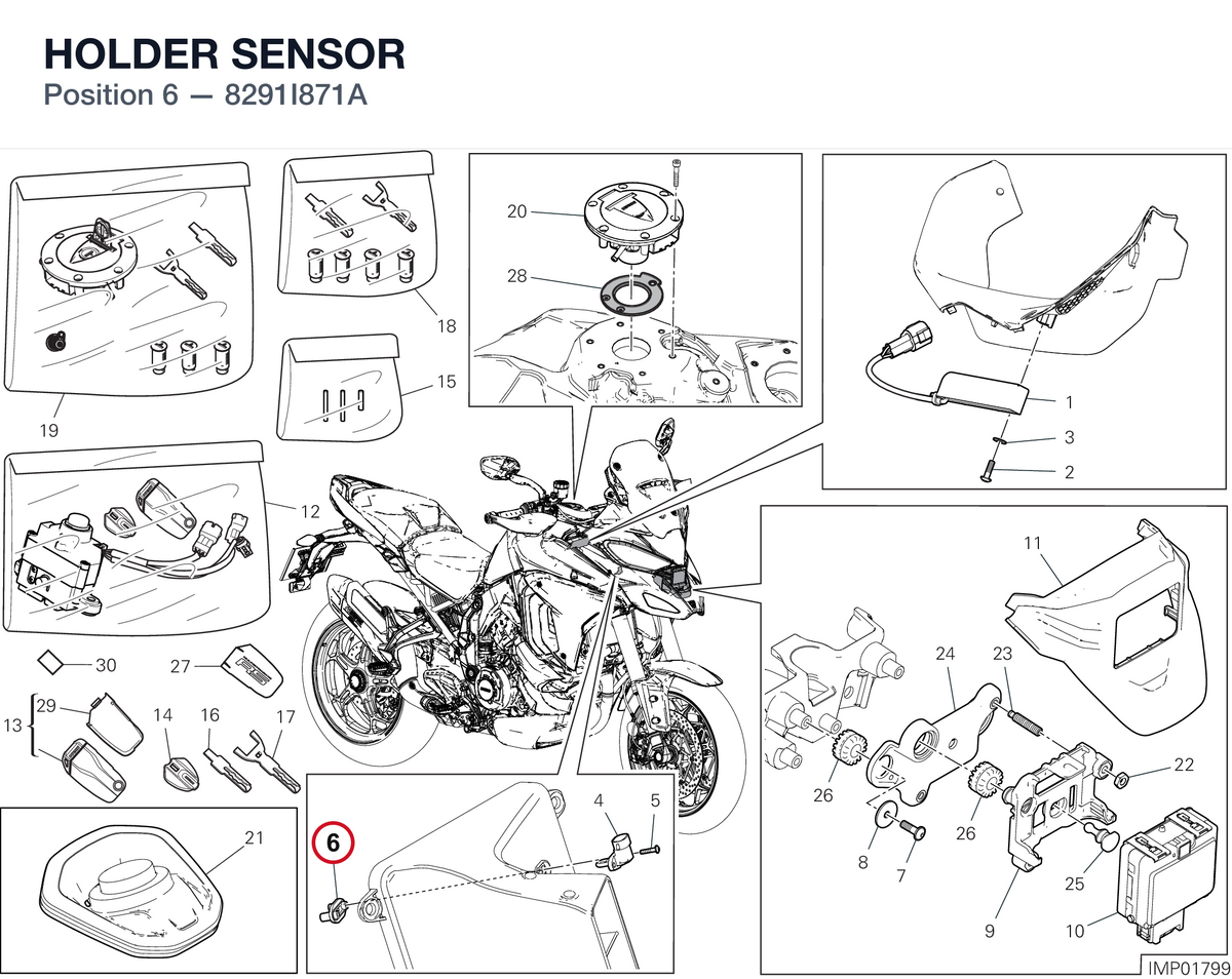 HOLDER SENSOR 8291I871A diagram position