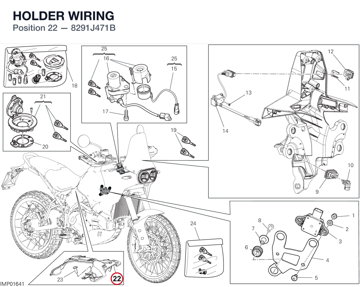 HOLDER WIRING 8291J471B diagram position