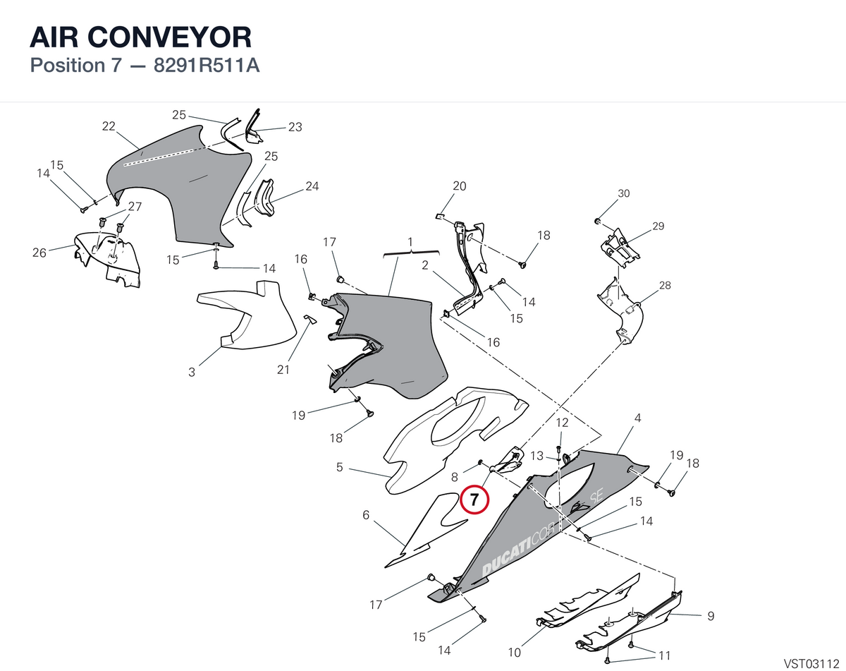 AIR CONVEYOR 8291R511A diagram position