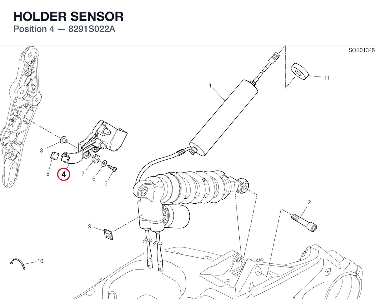 HOLDER SENSOR 8291S022A diagram position