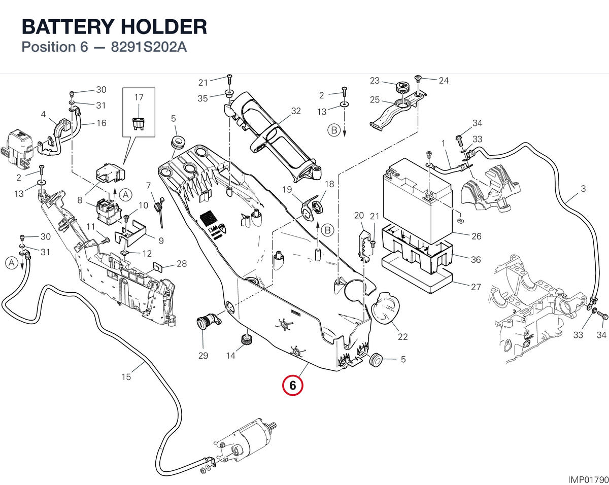 BATTERY HOLDER 8291S202A diagram position