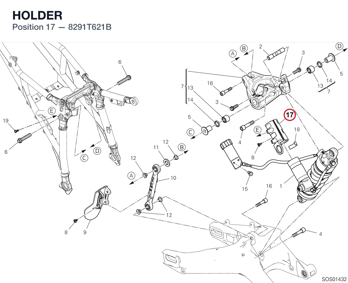 HOLDER 8291T621B diagram position