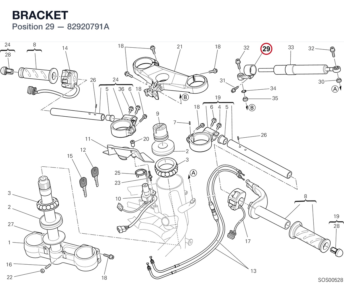 BRACKET 82920791A diagram position