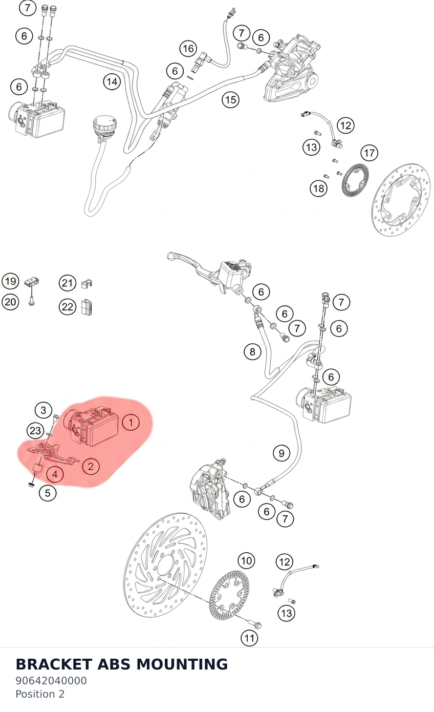 Diagram preview: BRACKET ABS MOUNTING (90642040000)
