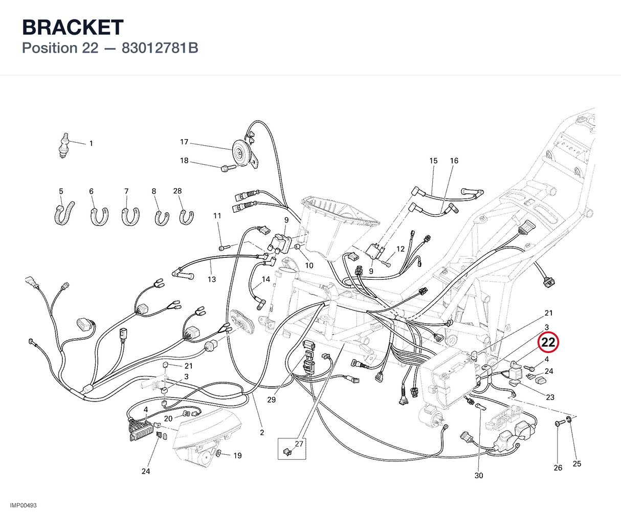 BRACKET 83012781B diagram position