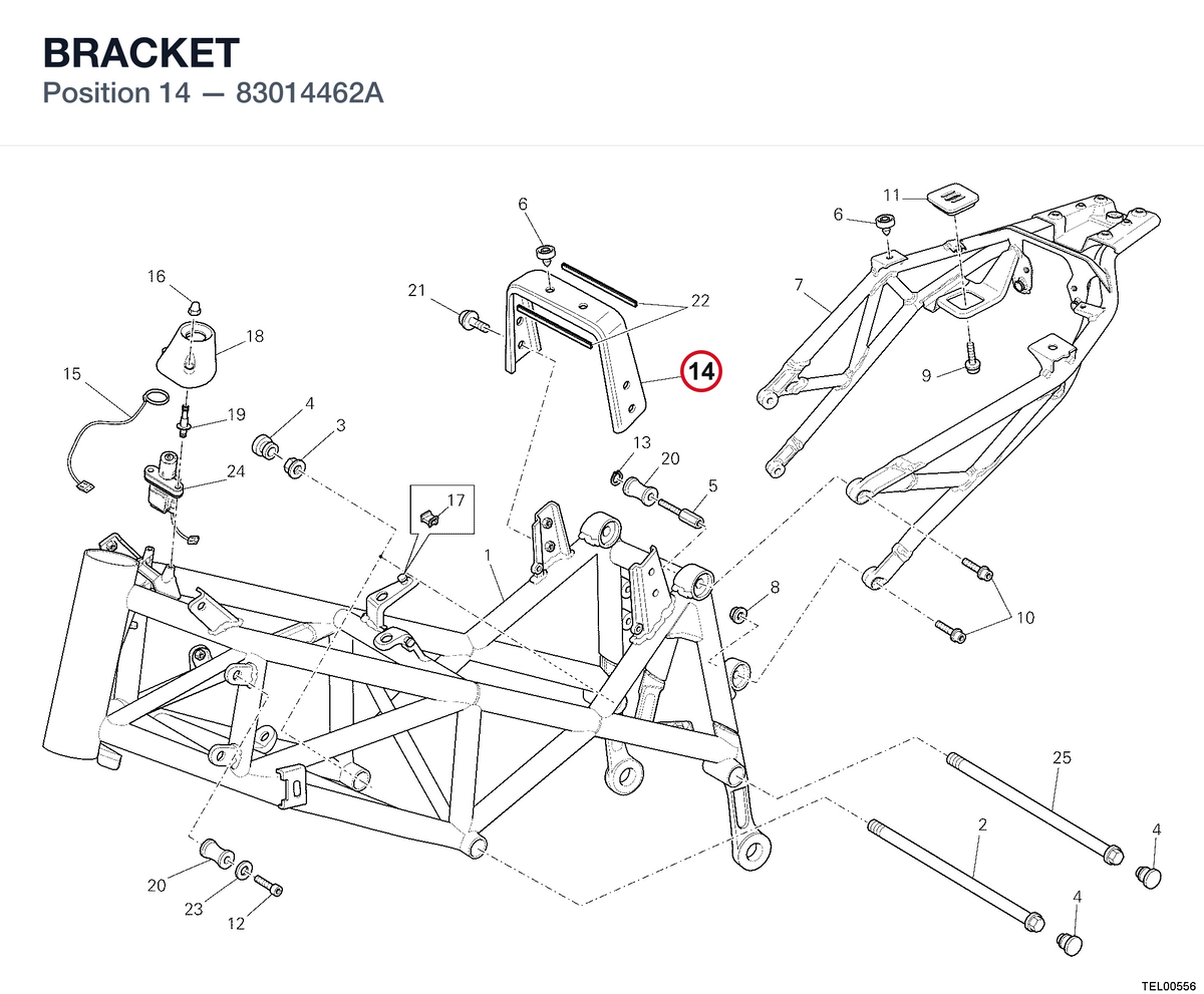 BRACKET 83014462A diagram position