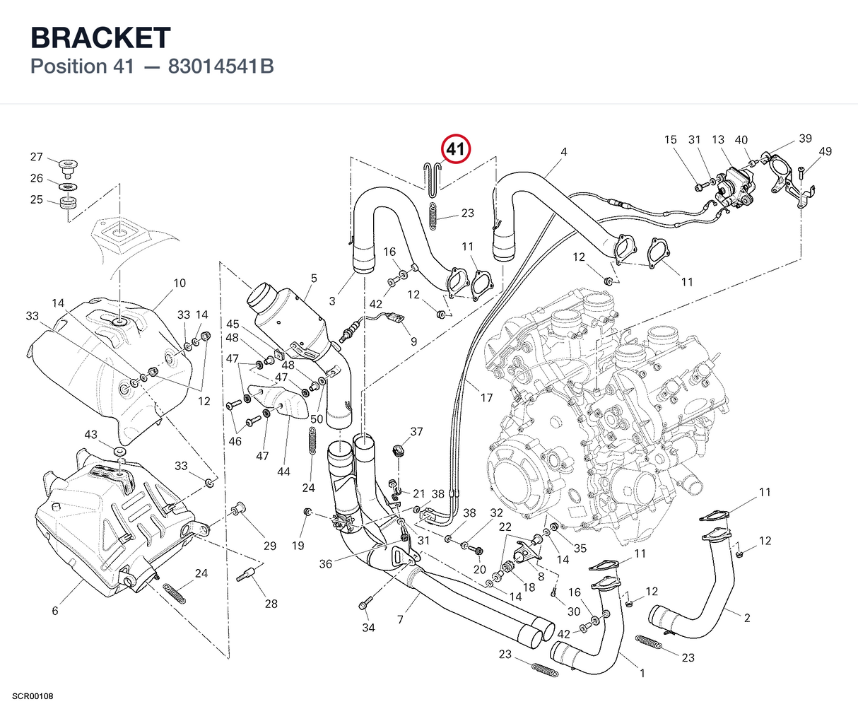 BRACKET 83014541B diagram position