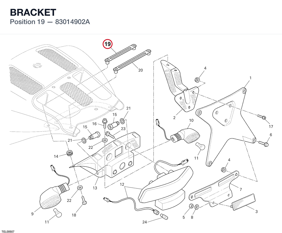 BRACKET 83014902A diagram position