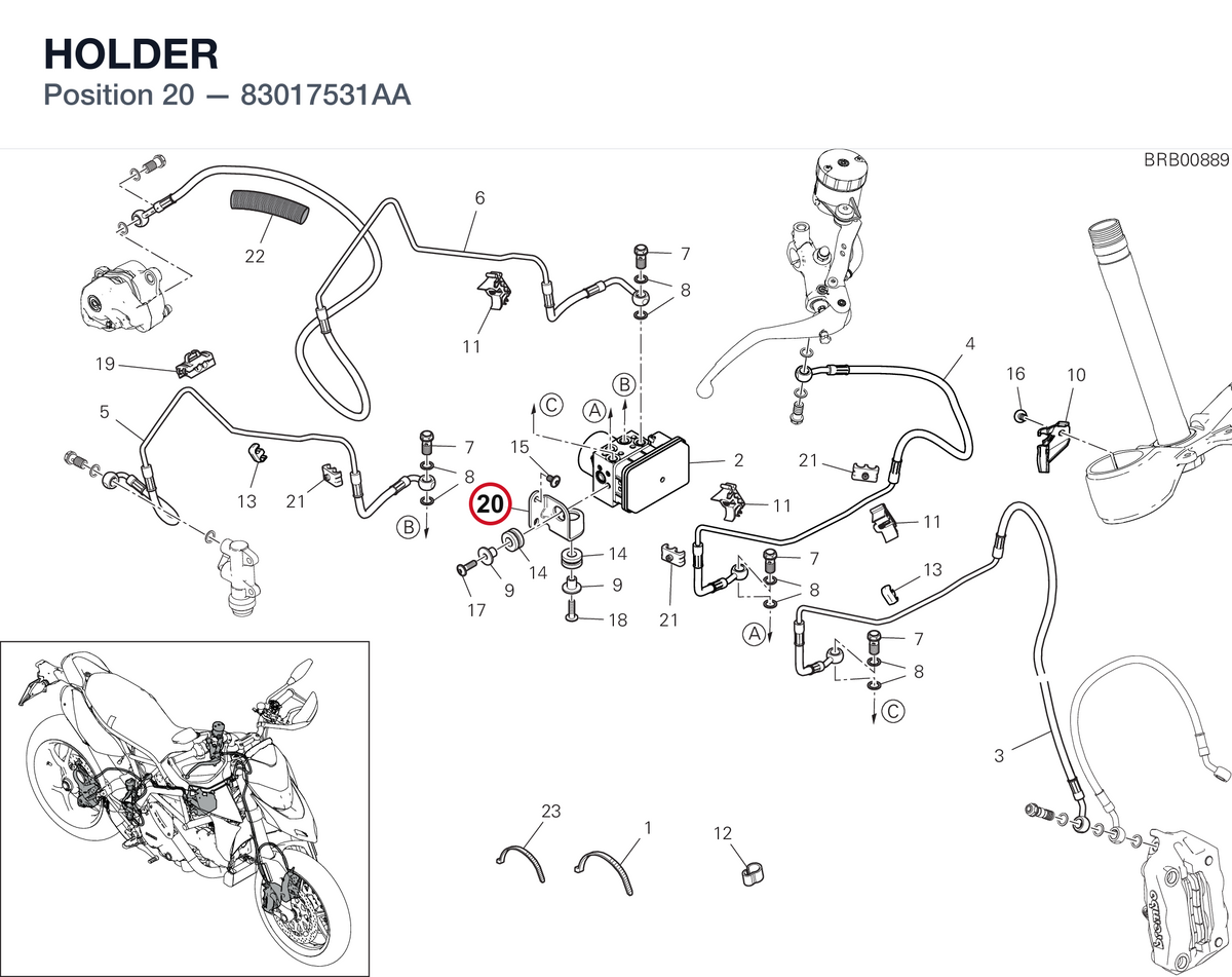 HOLDER 83017531AA diagram position