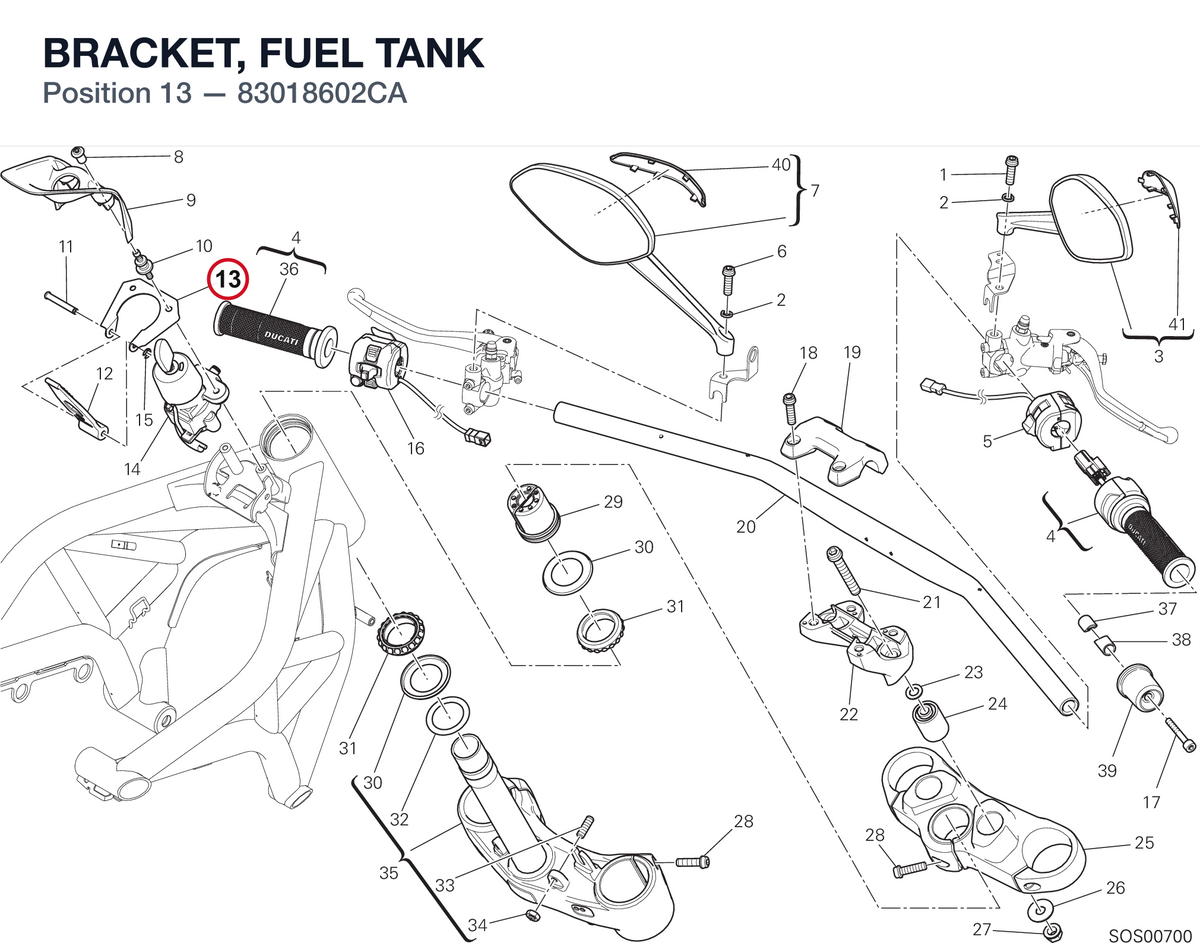 BRACKET, FUEL TANK 83018602CA diagram position