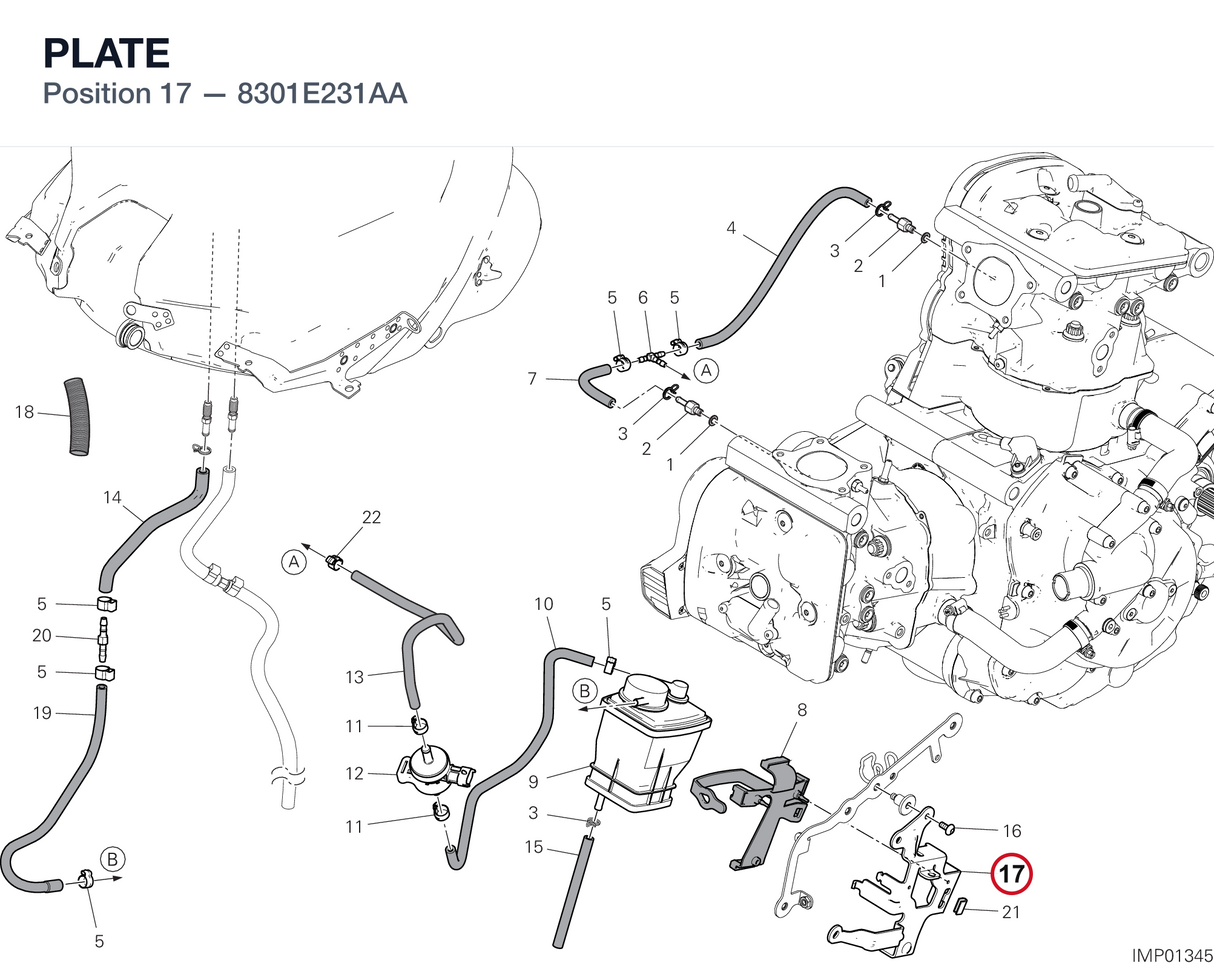 PLATE 8301E231AA diagram position