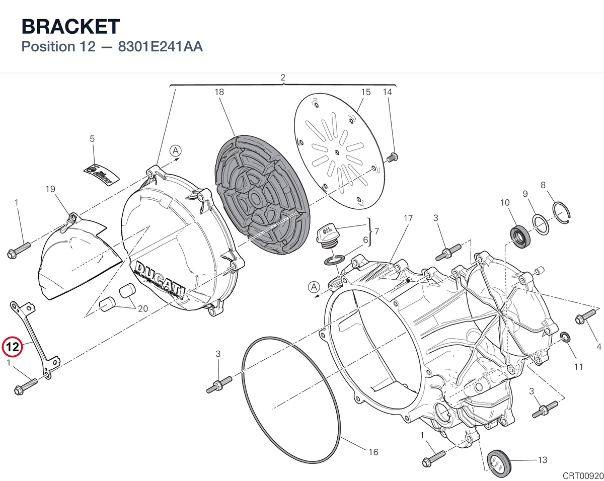 BRACKET 8301E241AA diagram position