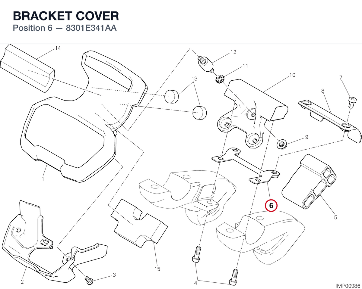 BRACKET COVER 8301E341AA diagram position