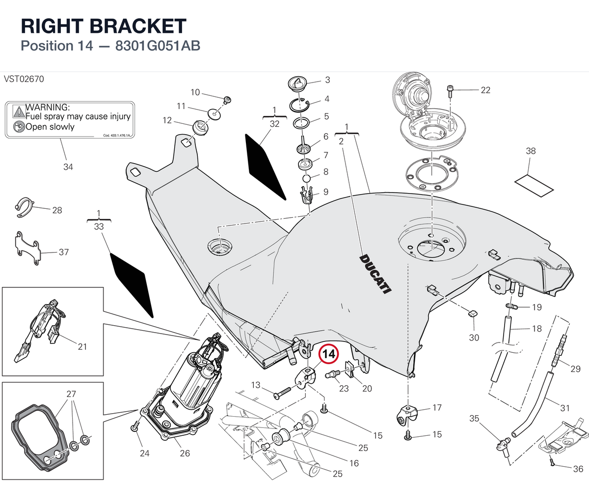 RIGHT BRACKET 8301G051AB diagram position