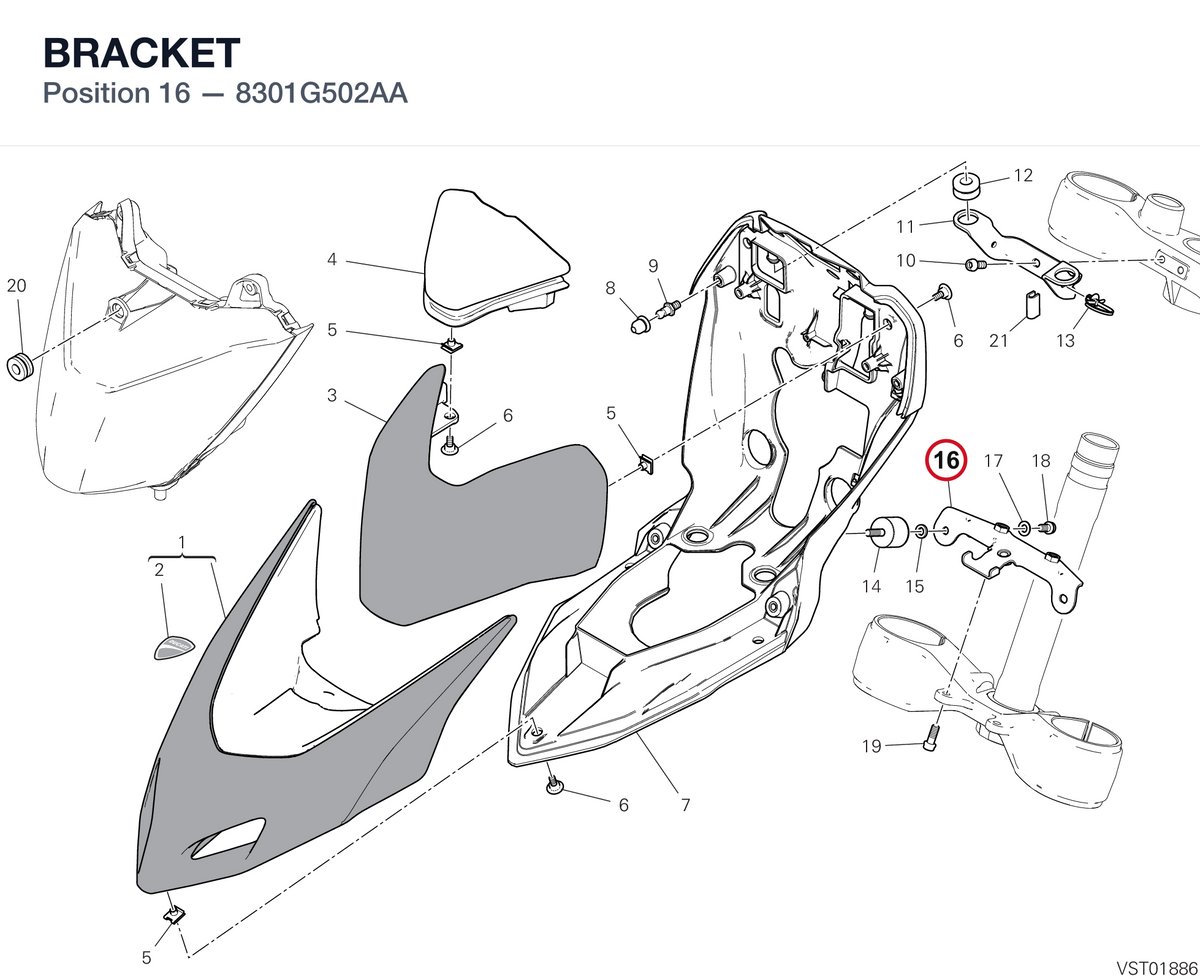 BRACKET 8301G502AA diagram position