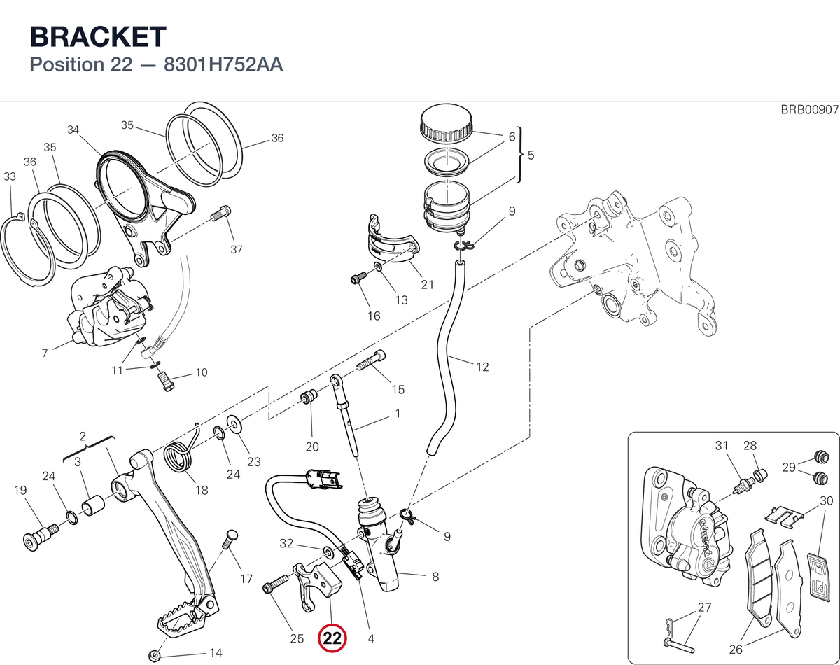 BRACKET 8301H752AA diagram position