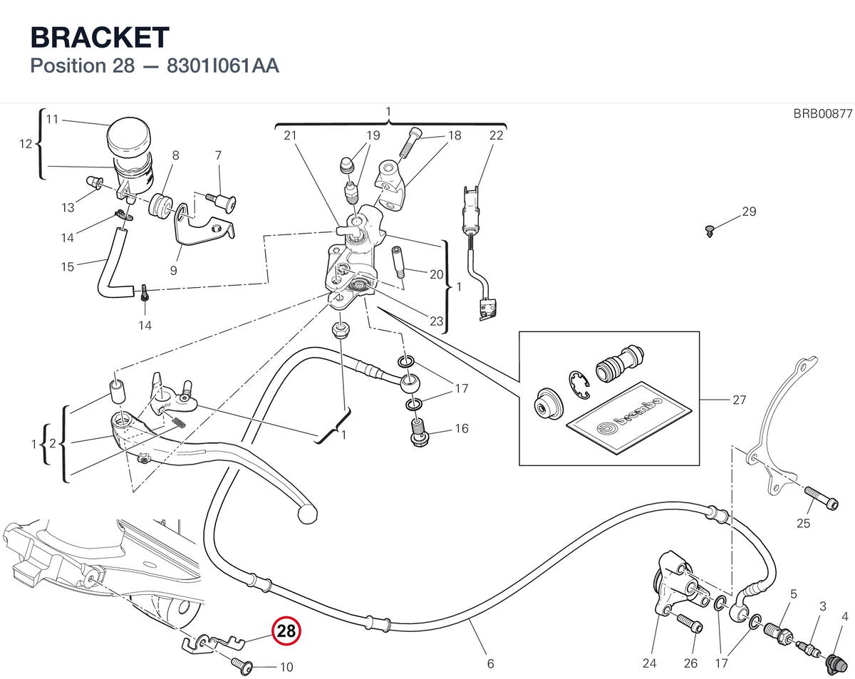 BRACKET 8301I061AA diagram position