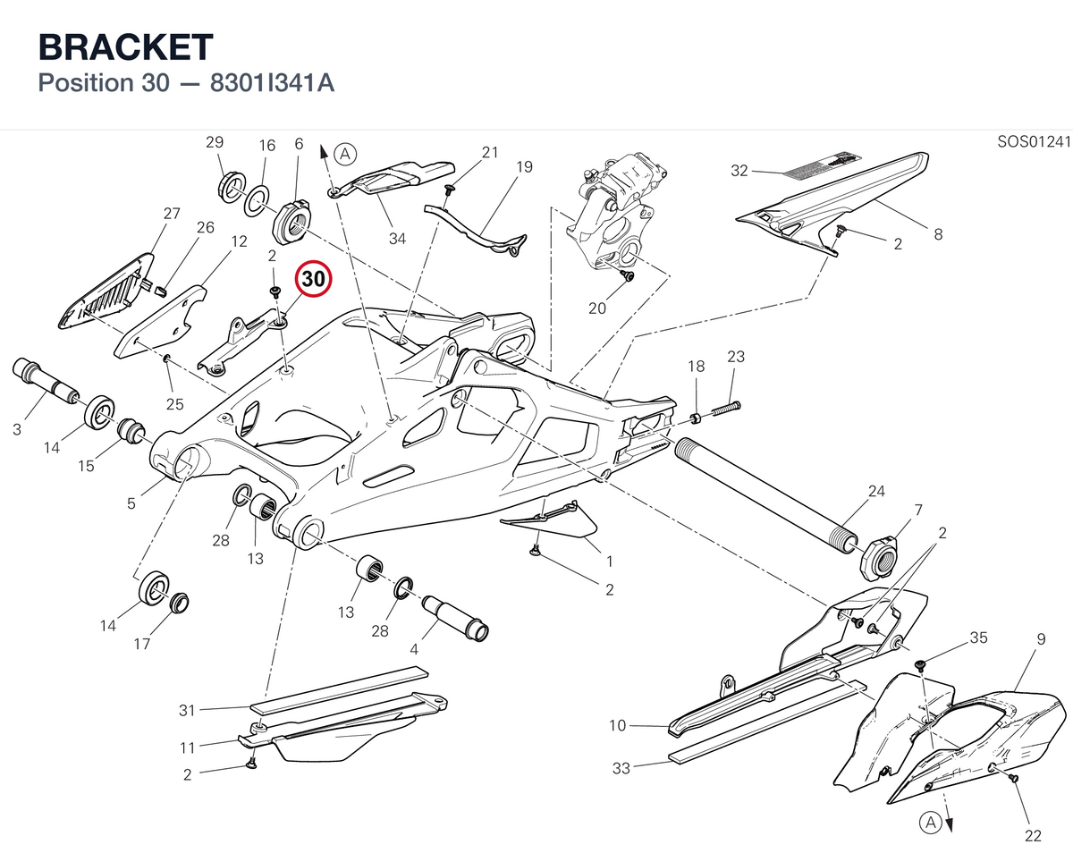 BRACKET 8301I341A diagram position