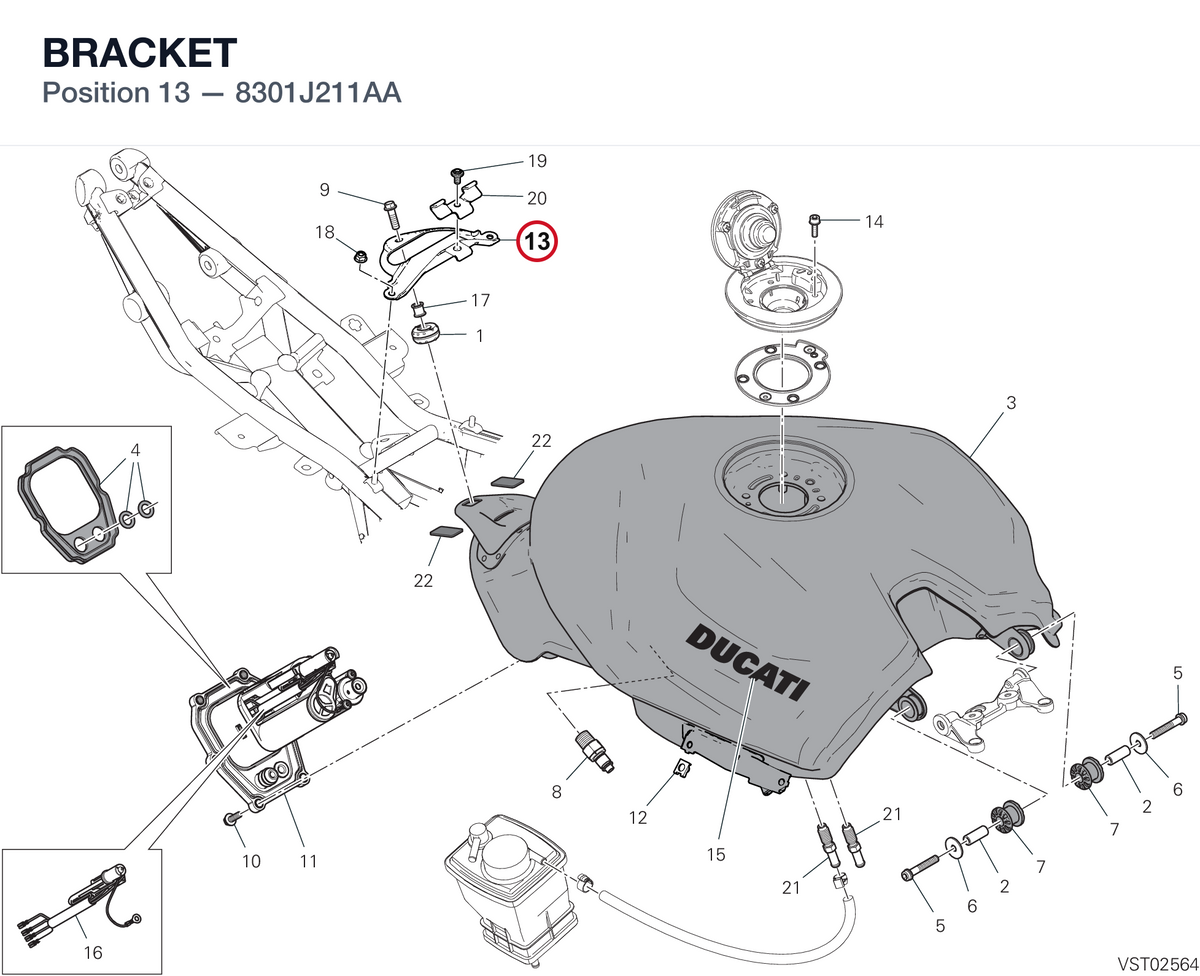 BRACKET 8301J211AA diagram position