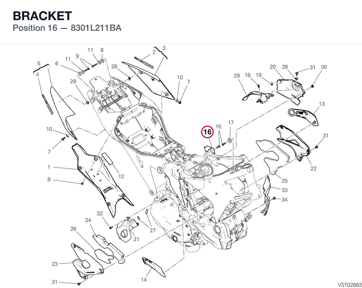 BRACKET 8301L211BA diagram position