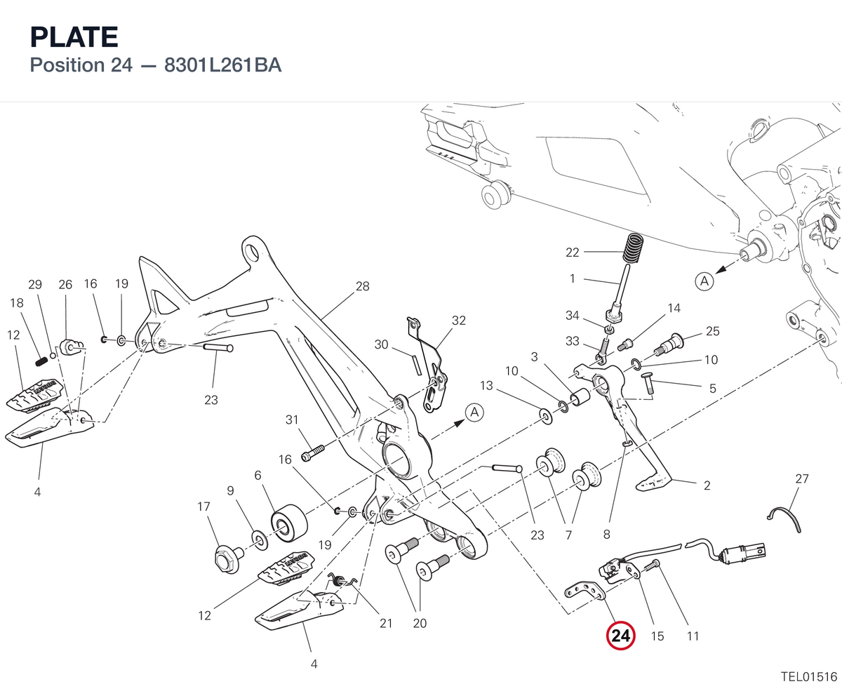 PLATE 8301L261BA diagram position