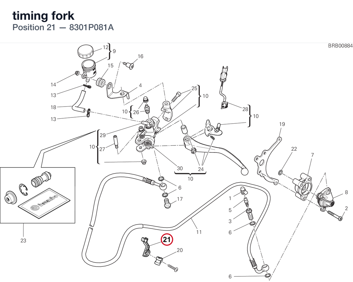 timing fork 8301P081A diagram position