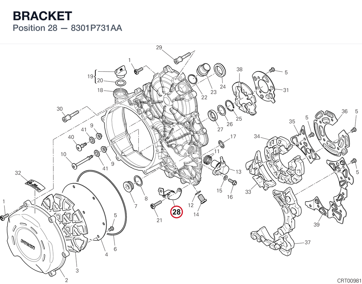 BRACKET 8301P731AA diagram position