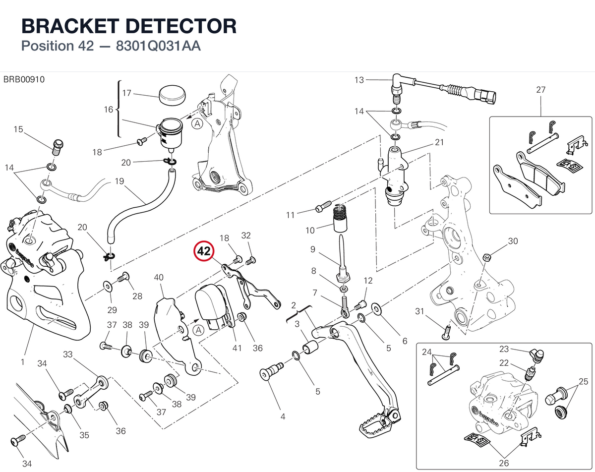 BRACKET DETECTOR 8301Q031AA diagram position