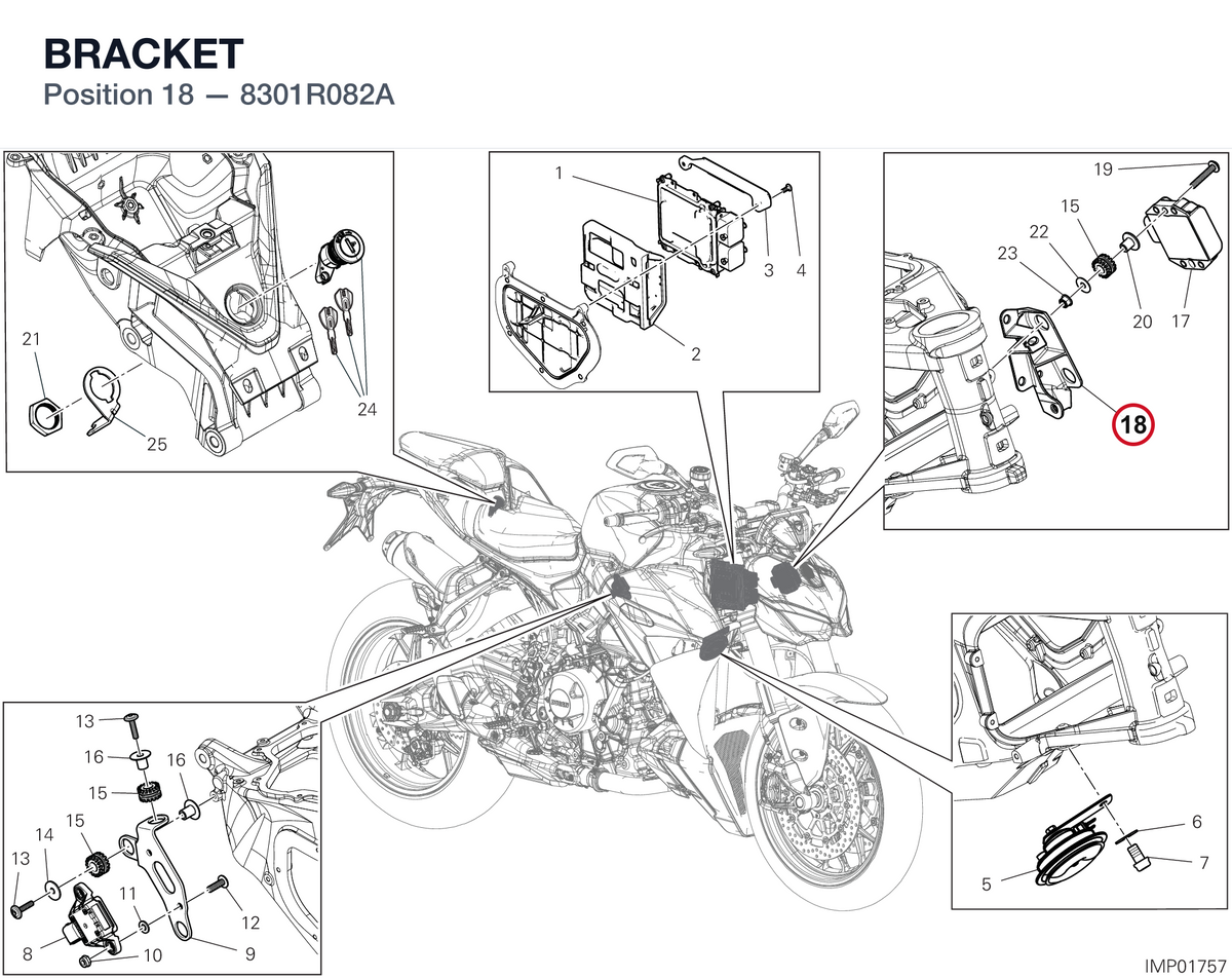 BRACKET 8301R082A diagram position