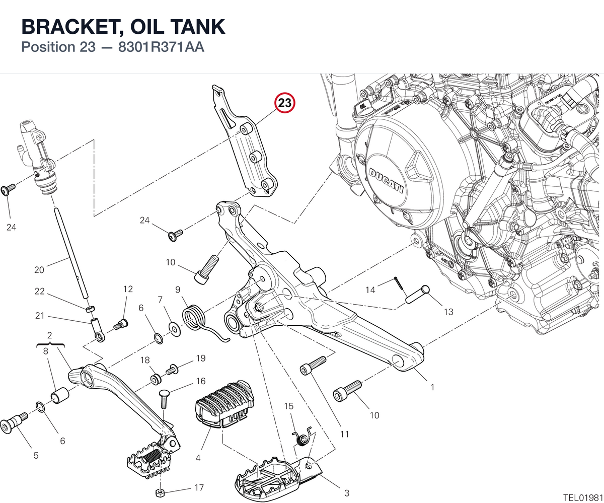 BRACKET, OIL TANK 8301R371AA diagram position