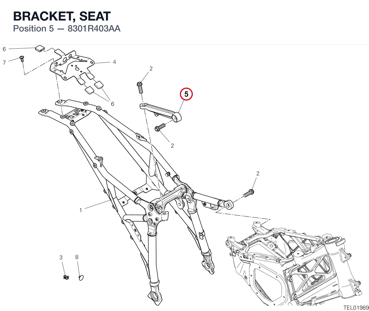 BRACKET, SEAT 8301R403AA diagram position