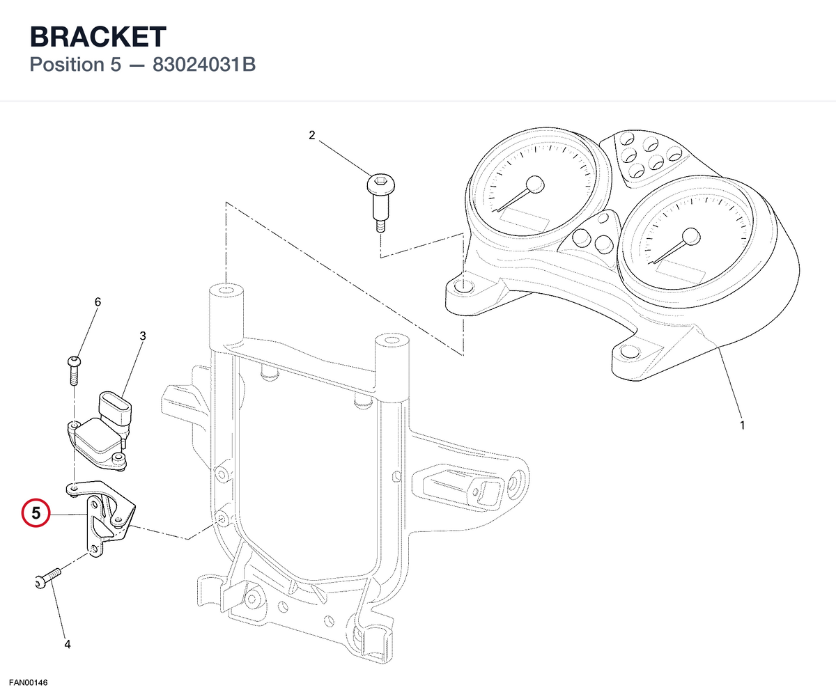 BRACKET 83024031B diagram position