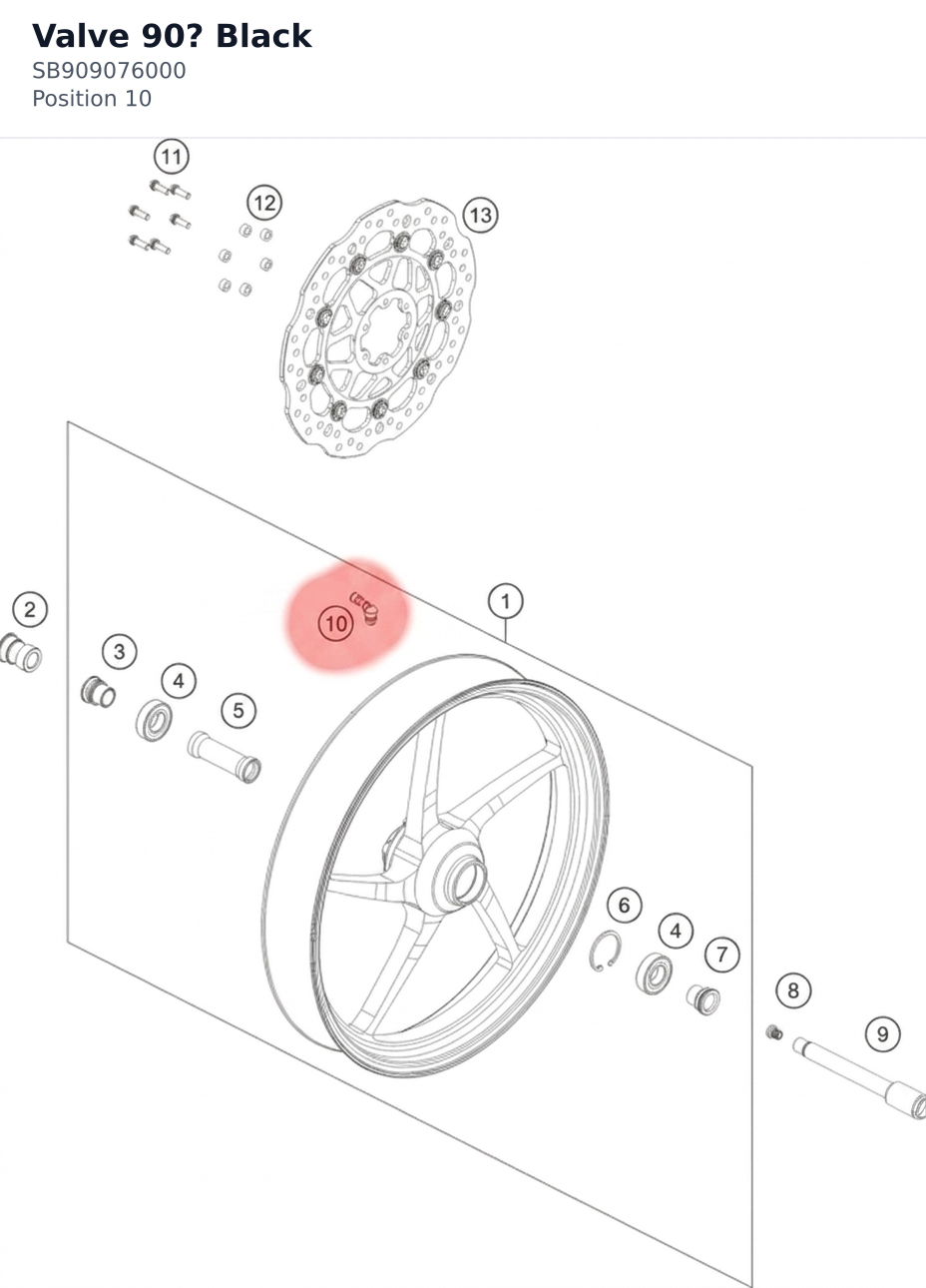 Diagram preview: Valve 90? Black (SB909076000)