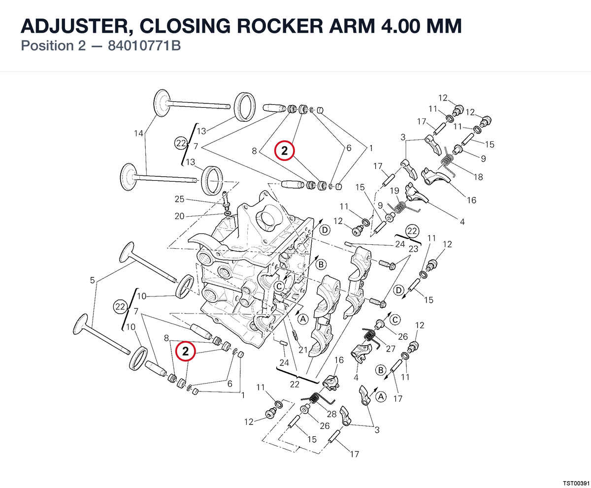 ADJUSTER, CLOSING ROCKER ARM 4.00 MM