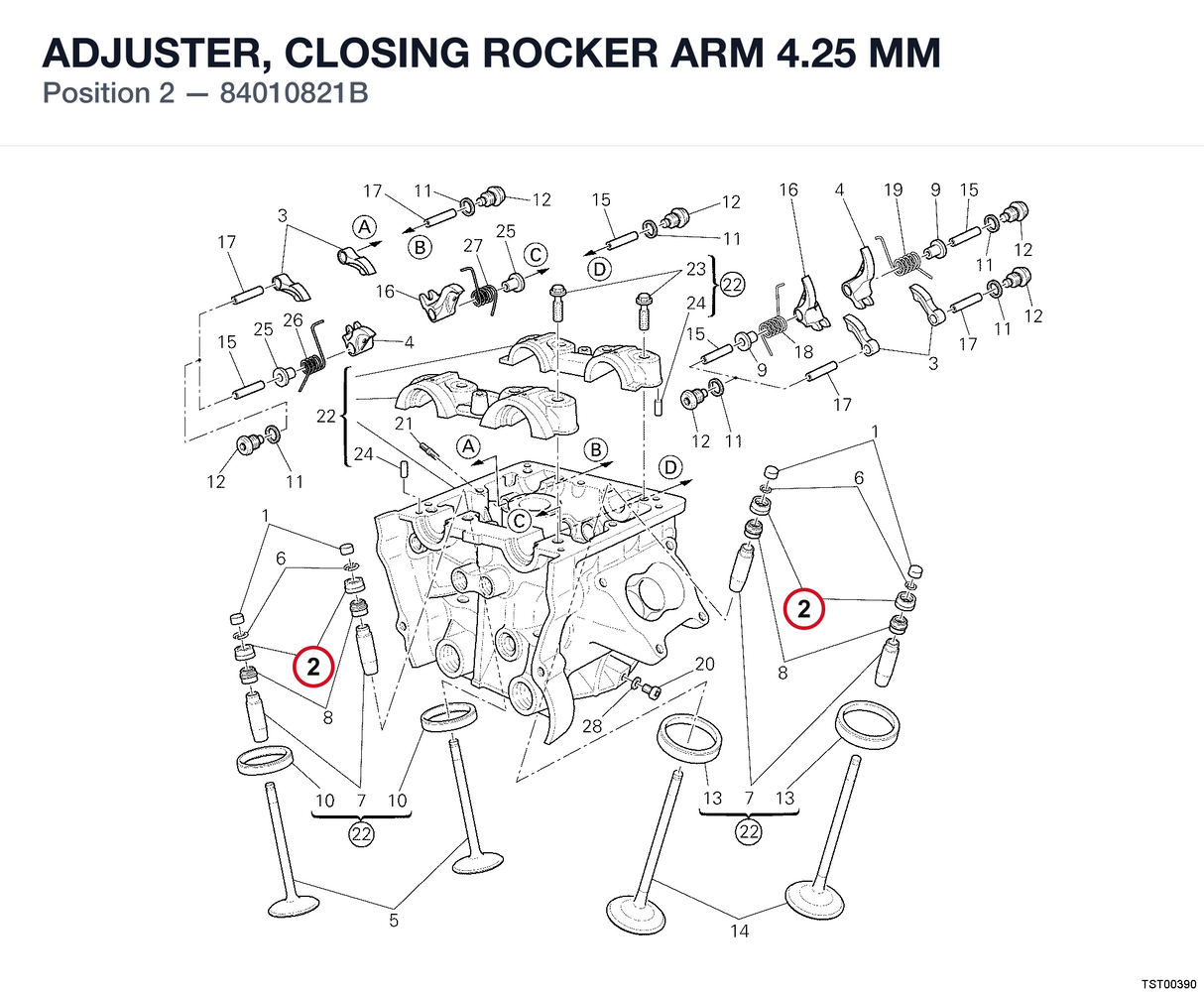 ADJUSTER, CLOSING ROCKER ARM 4.25 MM